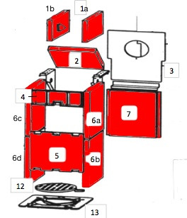 Wamsler Calor S/A Feuerraumauskleidung B