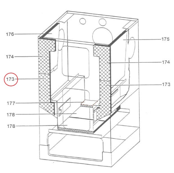 Wamsler K158 Isolierstein links vorne unten