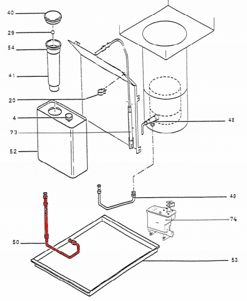 Wamsler OZ 444 Ölleitung Regler Tank