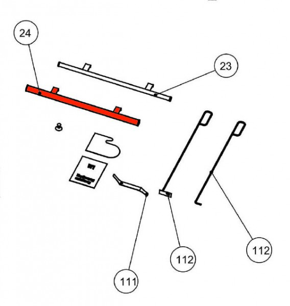 Wamsler W1-75 Herdstange gebogen