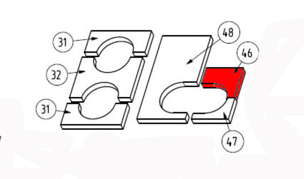 Wamsler W1-90 Abschirmung rechts außen hinten